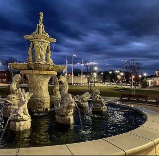 Fountain at night